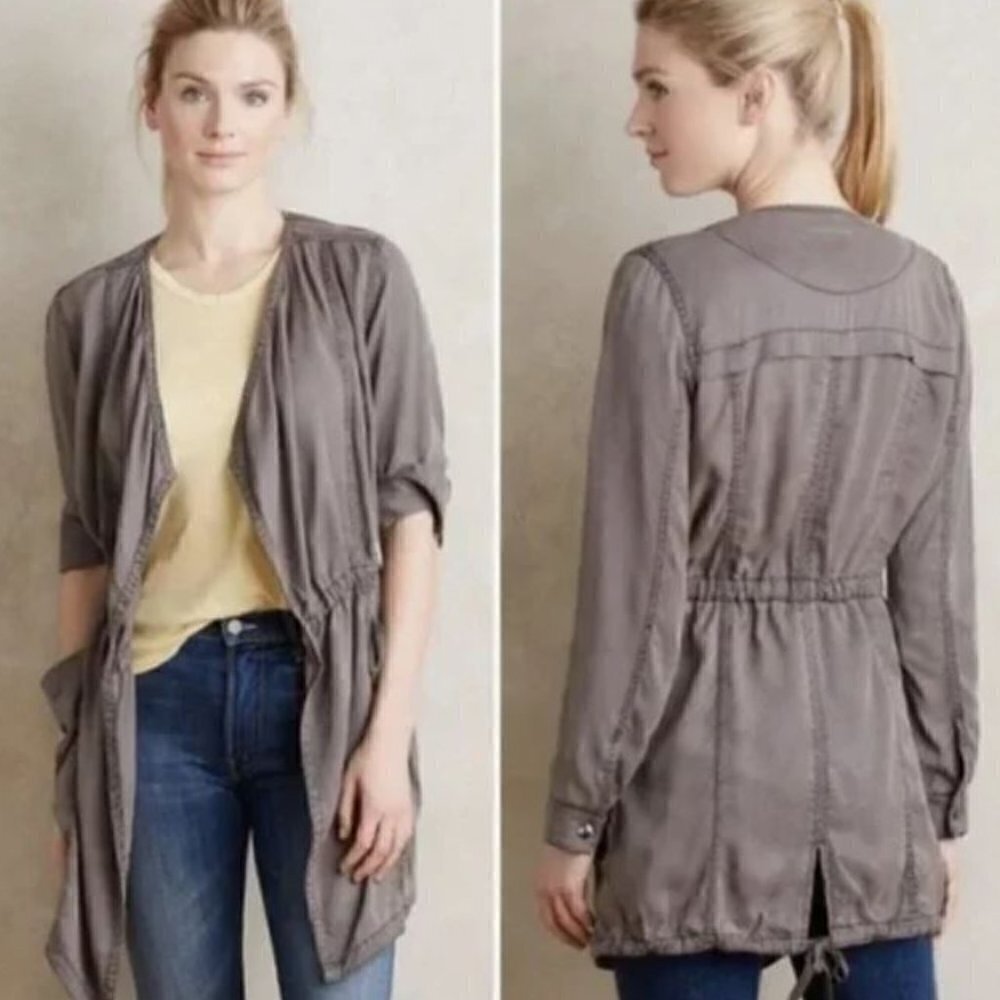 Anthropologie Hei Hei Womens Waterfall Army Utility Draped Jacket XS